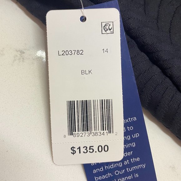 NWT Longitude Sweetheart Mesh Black One Piece Swimsuit - Picture 10 of 10